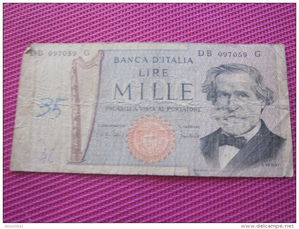 1976 Note Bank  Banca Billet De Banque Bank De Italie Banca D'Italia  1000 Lires - 1000 Lire