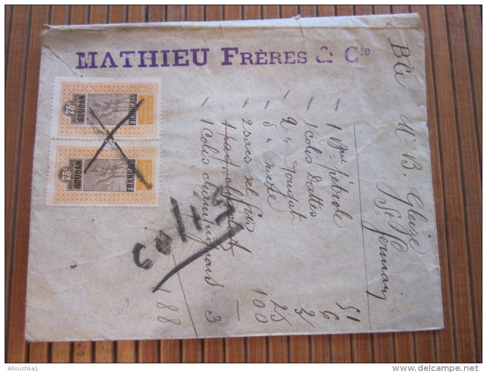 Lettre Mathieu Frère Cie Aff Composé Timbres Soudan Français Pr St-Germain Fort Lamy  Gribouillage Enveloppe Recto Verso - Lettres & Documents