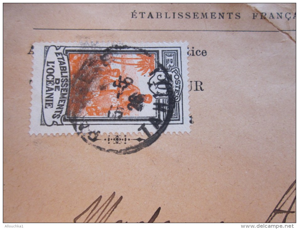 Lettre établissements Français De L'Océanie Affr Composé Timbre Océanie Papeete Tahiti Ex Colonie Française Pour Douala - Storia Postale