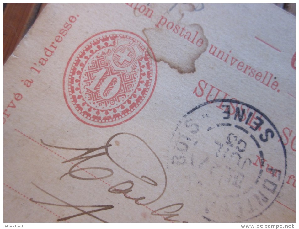 Entier Postal Entier Postaux Postkarte Carte Postale SEPEY(Ormont) En Suisse Sviizzera 26/7/1905 PourFontenay-sous-Bois - Interi Postali