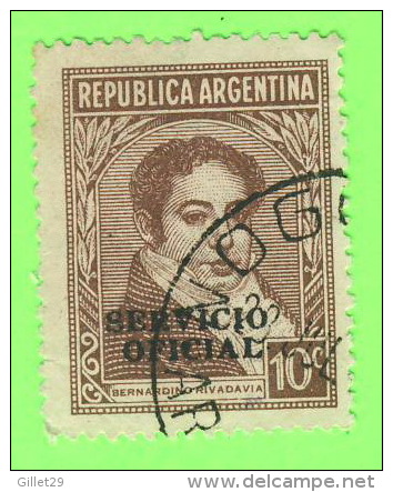 TIMBRES, ARGENTINE - REPUBLICA ARGENTINA - BERNARDINO RIVADAVIA - OBLITÉRÉS - SERVICIO OFICIAL - - Oblitérés