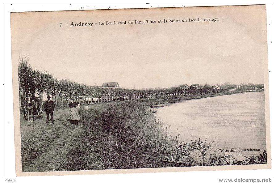 ANDRESY/78/Le Boulevard De Fin D´Oise Et La Seine En Face Le Barrage/Réf:1990 - Andresy