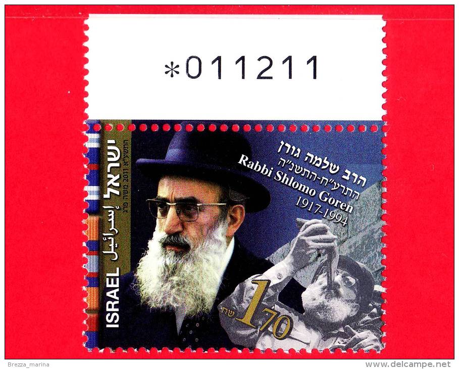 NUOVO - ISRAELE - ISRAEL - 2011 - Rabbi Shlomo Goren - 1.70 - Neufs (sans Tabs)
