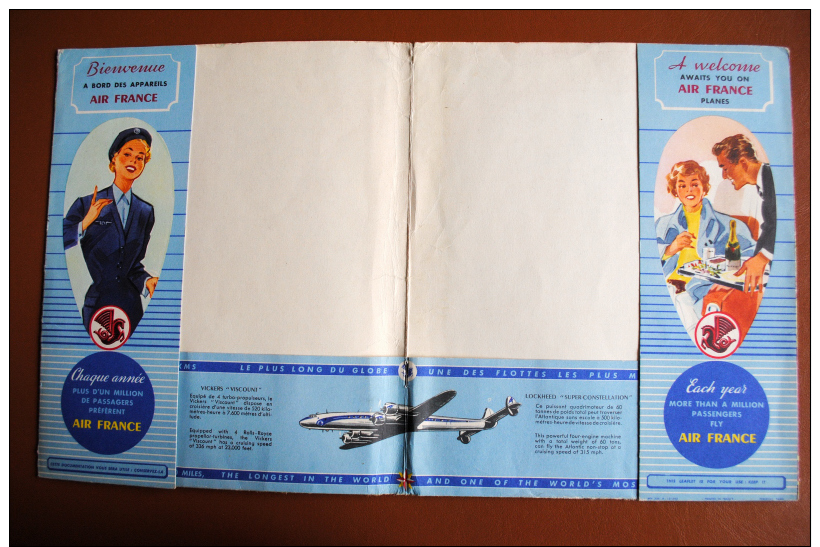COUVERTURE 1953 AIR FRANCE PAR LUCIEN BOUCHER - Advertising
