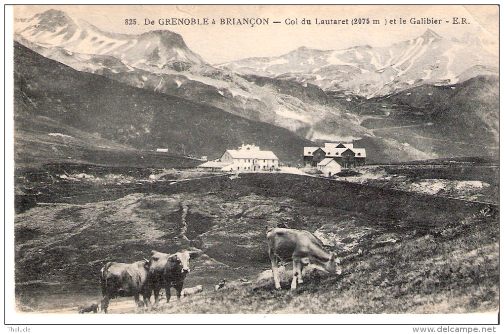 Col Du Lautaret Et Le Galibier-De Grenoble à Briançon-1924-Vaches Dans Les Alpages-Pub. Hôtel Des Glaciers (voir Scan)- - Briancon