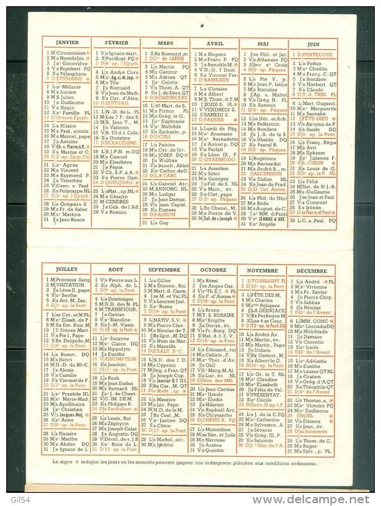 Calendrier Petit Format , 1952 - L'oeuvre De Saint Pierre Apotre   Chron30 - Tamaño Pequeño : 1941-60