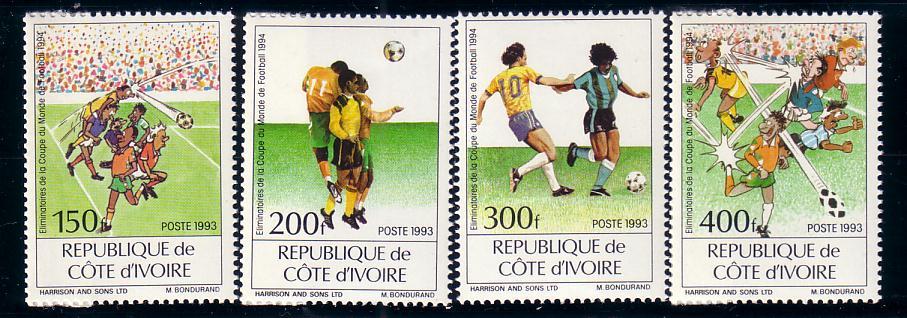 COTE D IVOIRE  N° 913/16    * *  Cup 1994  Football  Soccer  Fussball - 1994 – États-Unis