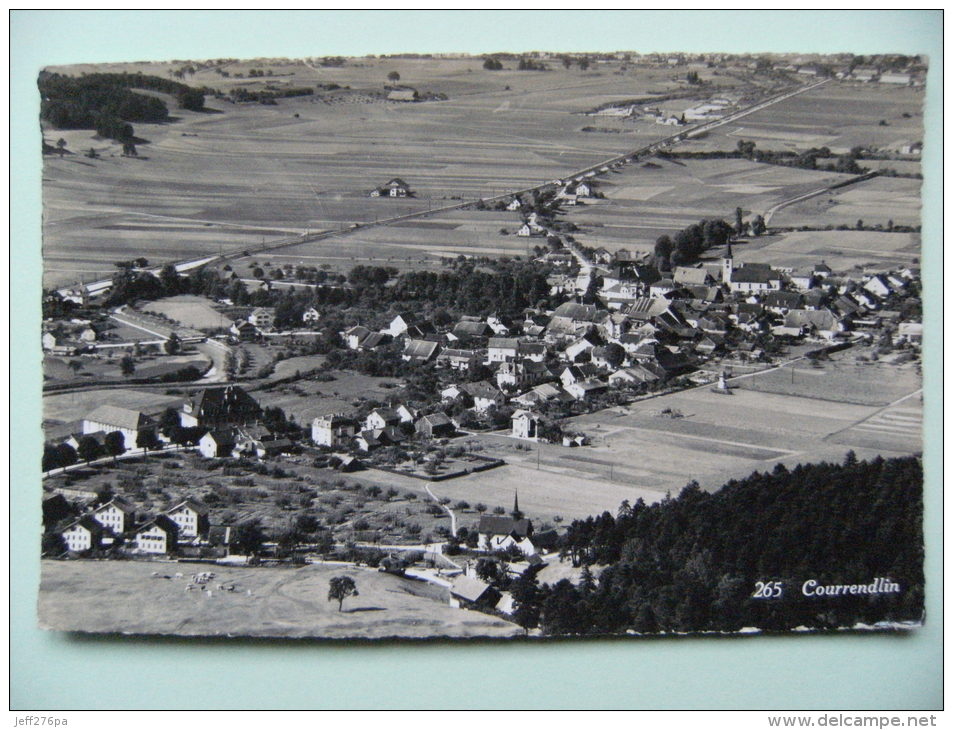 CPSM Courrendlin - Le Bourg - Vue Générale Aérienne  A Voir ! - Courrendlin