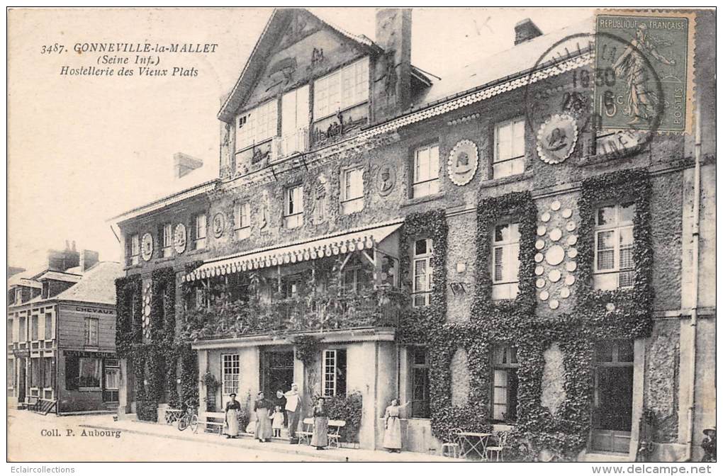 Gonneville la Mallet   76   lot de 14 cartes  Hôtel Aubourg et  des Vieux Plats