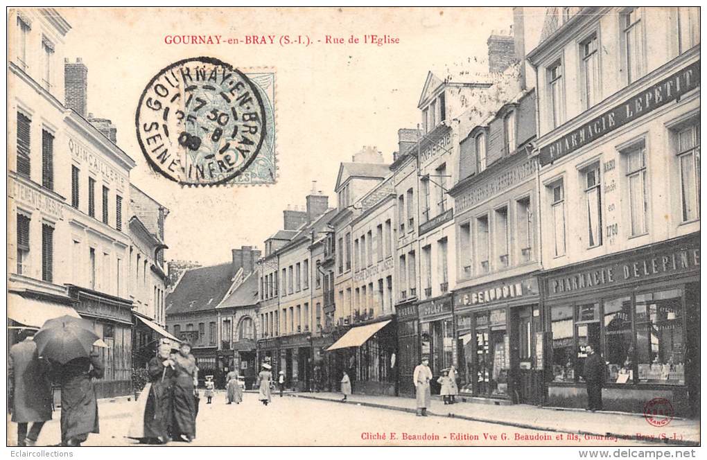 Gournay En Bray     76    Rue De L'Eglise  Commerces Dont Pharmacie - Gournay-en-Bray