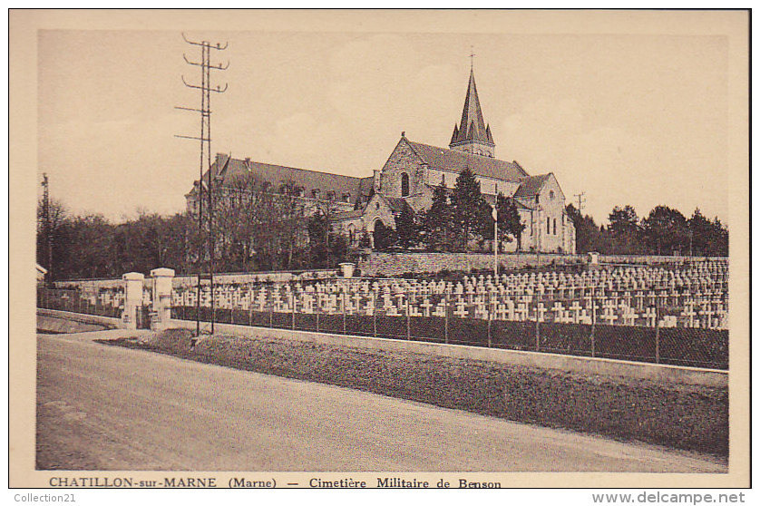 CHATILLON SUR MARNE ..... CIMETIERE MILITAIRE DE BENSON - Châtillon-sur-Marne