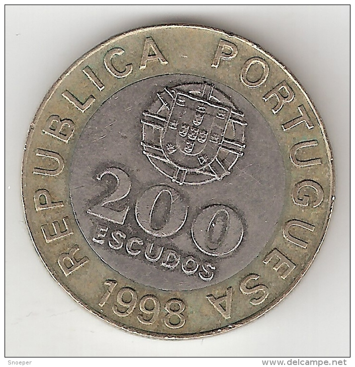 Portugal 200 Escudos 1998  Km 655      Xf+!!! - Portugal