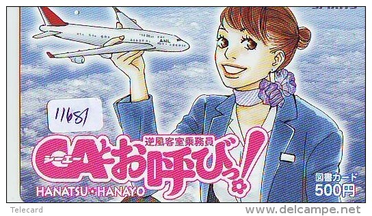 Carte Prépayée Japon * MANGA * AVION * AIRPLANE * ANIME (11.681) Movie Japan Prepaid Card Tosho Karte - Cinéma