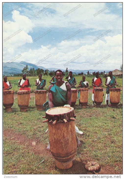 AFRICA,BURUNDI,TAMBOURINAIERS ,old Photo Postcard - Burundi