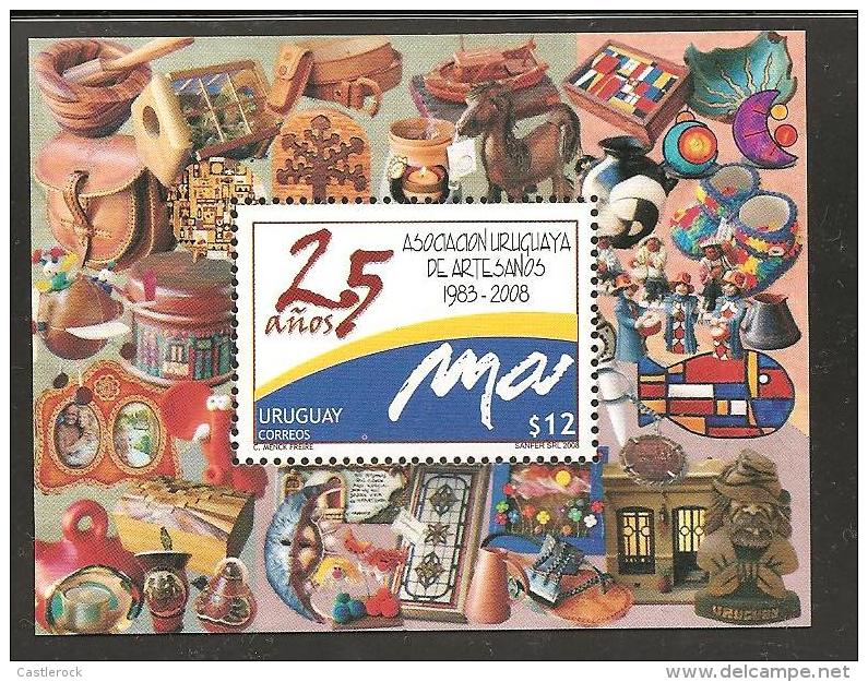 O) 2008 URUGUAY, CRAFTS, URUGUAYAN ASSOCIATION, SOUVENIR MNH - Uruguay