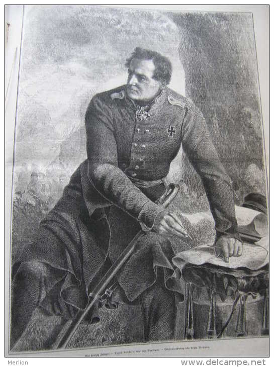 August Wilhelm Antonius Graf Neidhardt Von Gneisenau  -Schildau - Posen   Sieg Bei Waterloo  1863-engraving  ILZ1863.160 - Prints & Engravings