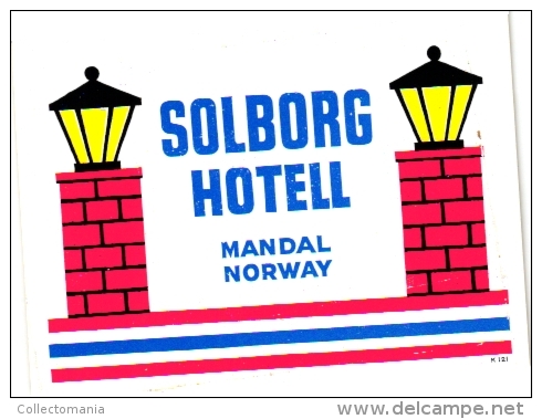 13 HOTEL LABELS Noorwegen  NORWAY NORVEGE Lillehammer  Mandal  Tronheim  Loen Alexandria  Grand Kristiansund - Hotel Labels