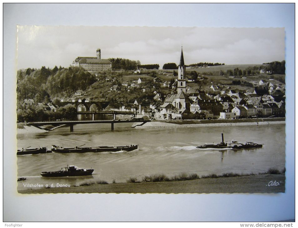 Germany: Bavaria - Vilshofen A. D. Donau Mit Kloster Schweiklberg, Schiff - Unused Small Format - Vilshofen