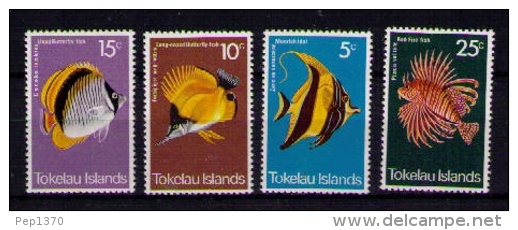 TOKELAU 1975 - PECES - FISHSES POISSONS - YVERT N&ordm;  45-48 - Tokelau