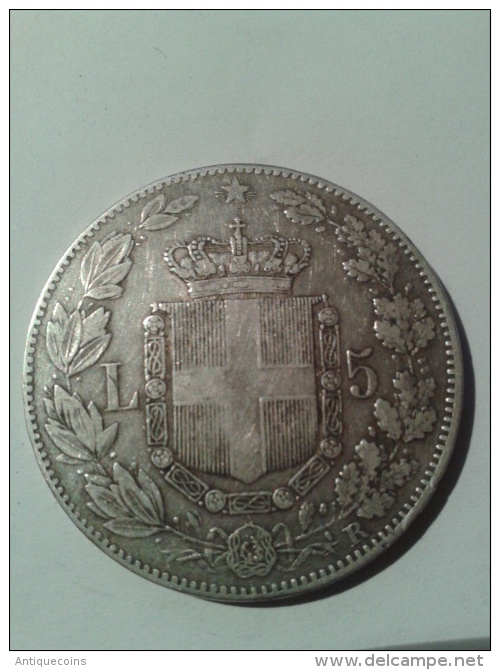 5 LIRE 1879 R - 1878-1900 : Umberto I