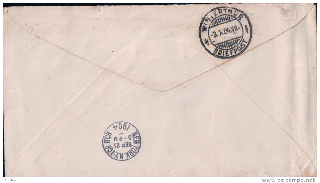 Entier Postal USA, Trenton N.J. - Winterthur CH (4661) - 1901-20