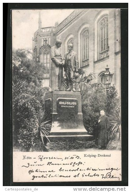 AK Köln, Kolping-Denkmal Mit Pastor - Köln