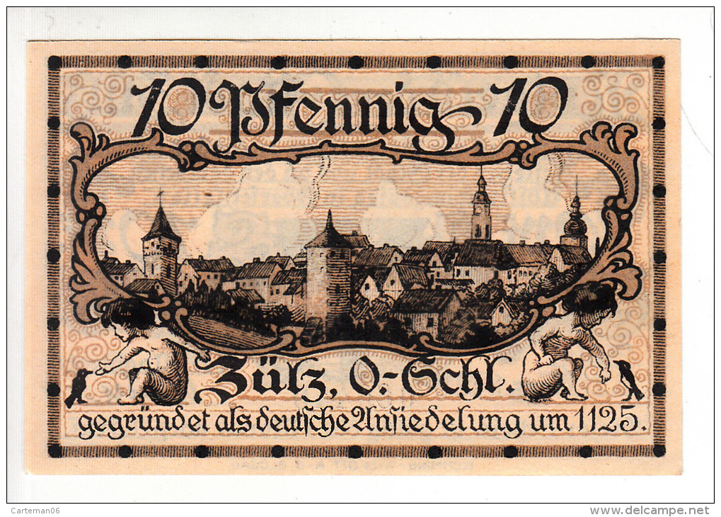 Billet - Nogeld Der Gradt Zutz, 1921, 10 Pfennig - [11] Local Banknote Issues