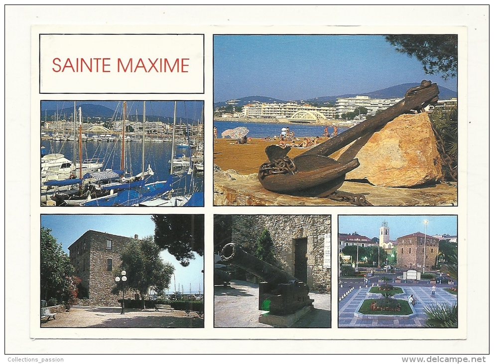 Cp, 83, Sainte-Maxime, Multi-Vues, Voyagée 1993 - Sainte-Maxime