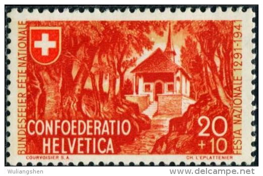 SW0015 Switzerland 1941 Church 1v MLH - Neufs