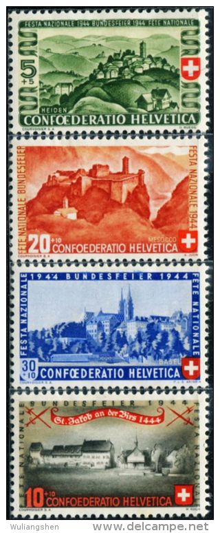 SW0018 Switzerland 1944 Scenery 4v MLH - Ungebraucht