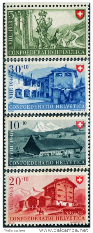 SW0023 Switzerland 1948 Frontier Force 4v MLH - Unused Stamps