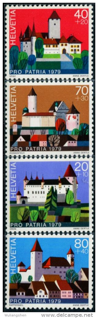 SW0060 Switzerland 1979 Castle 4v MNH - Unused Stamps