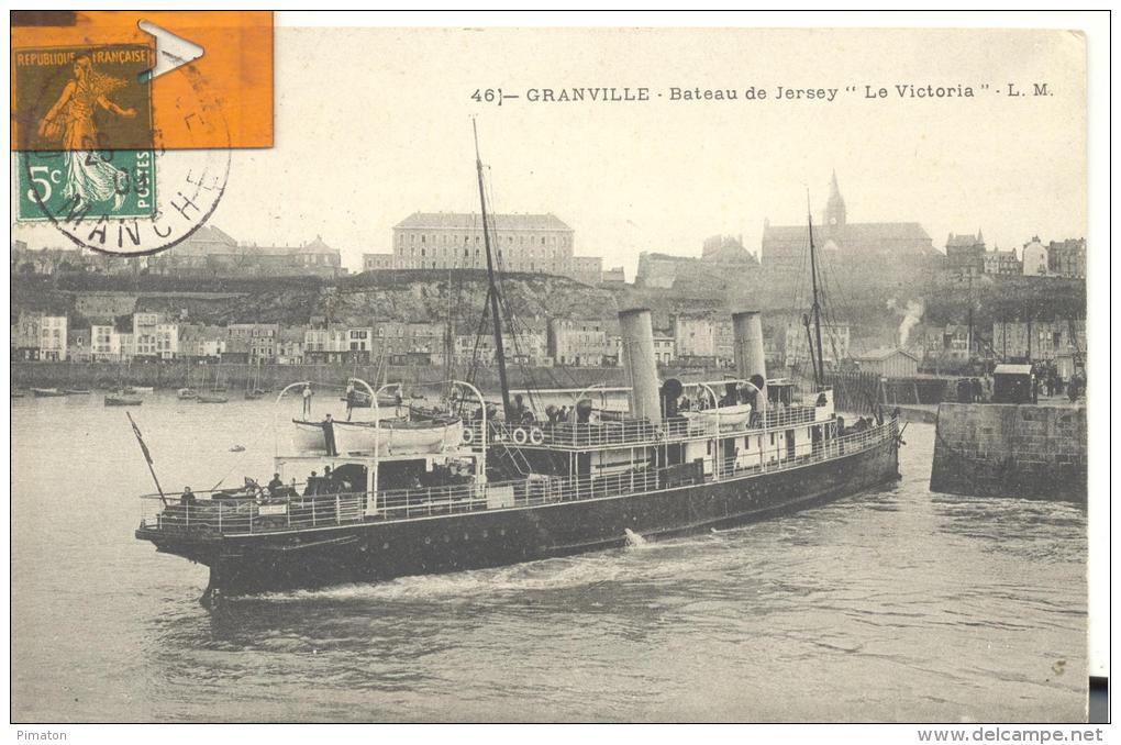 GRANVILLE - Bateau De Jersey " Le Victoria " , Bon état ( Voir Scan ) - Tugboats