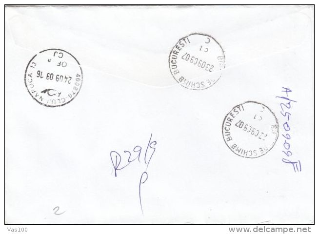 AMOUNT 50, BARCODES, MACHINE STAMPS ON REGISTERED COVER, 2009, CZECH REPUBLIK - Lettres & Documents