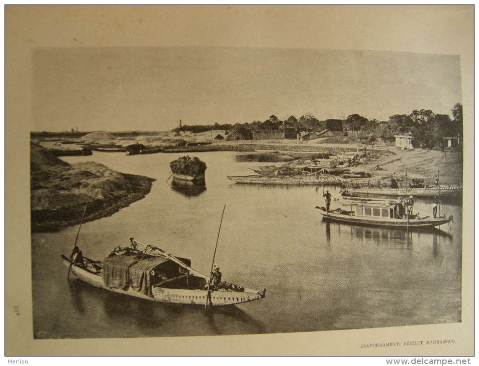 India - Chennai - MADRAS - Canal     Print  Ca 1900 - AFK.58 - Estampas & Grabados