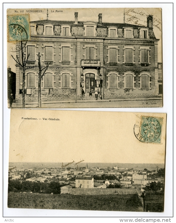 2 Cartes De Venissieux , La Mairie, Vue Générale - Vénissieux