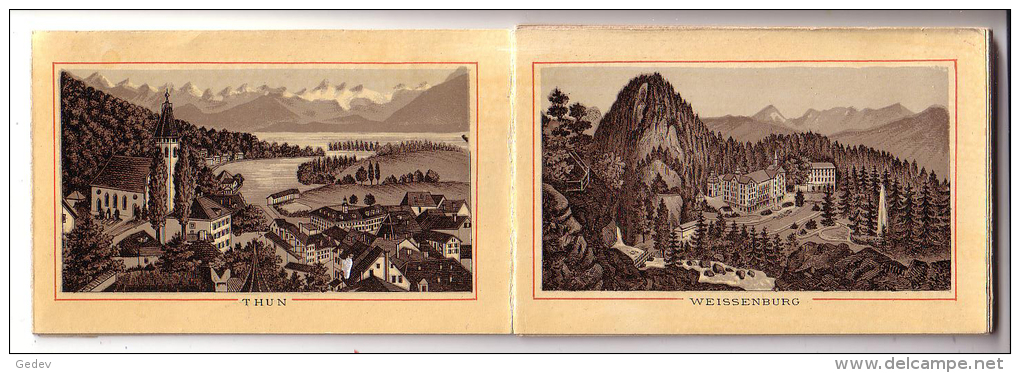 Oberland Bernois, Livre-Dépliant de 24 Lithos format 8X12, Editeur Damon, Coulin Genève