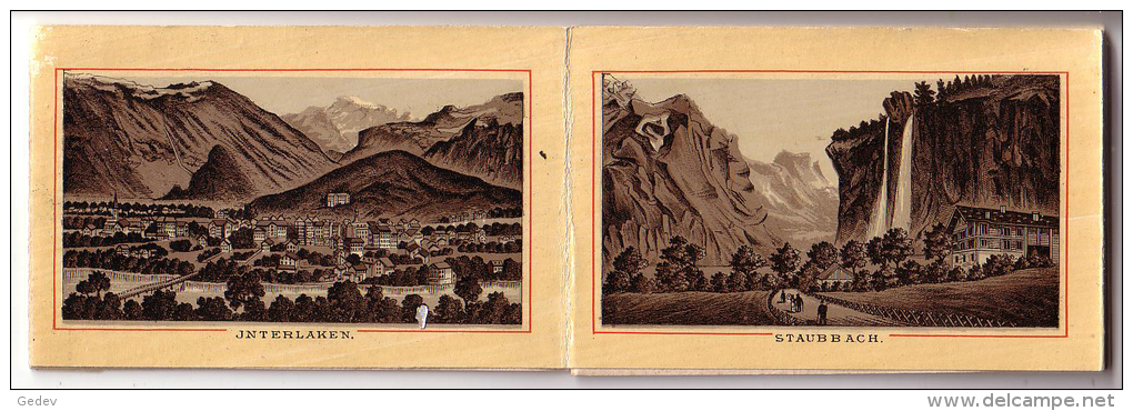 Oberland Bernois, Livre-Dépliant de 24 Lithos format 8X12, Editeur Damon, Coulin Genève