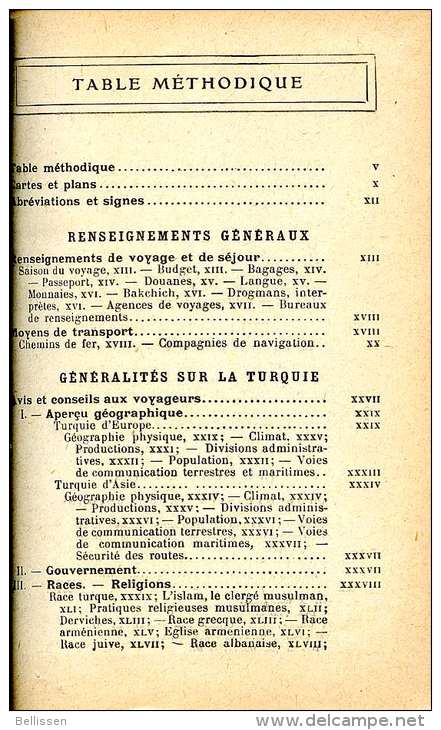 Guide Bleu De Paris à Constantinople, Ed. Hachette, 1914 - Géographie