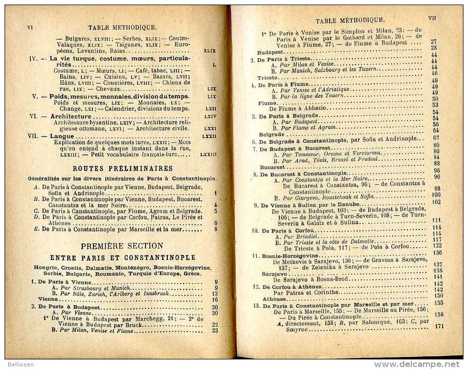 Guide Bleu De Paris à Constantinople, Ed. Hachette, 1914 - Géographie