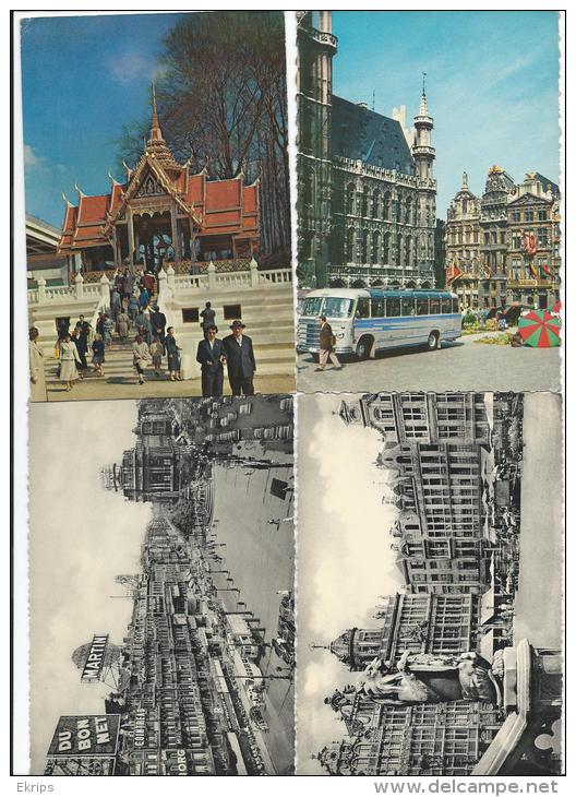 Lot De 4 Cpm De Bruxelles - Loten, Series, Verzamelingen