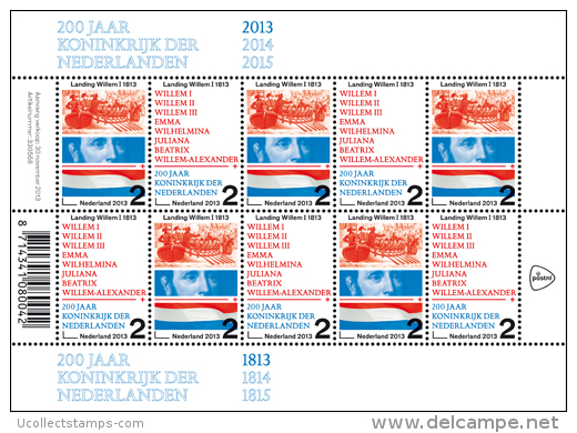 Nederland  2013  200 JAAR KONINKRIJK   VEL/SHEETLET  POSTFRIS/MNH - Unused Stamps
