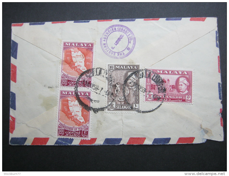 1958, Cover To  Germany - Malaya (British Military Administration)