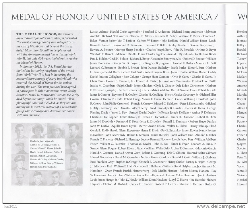 USA 2013 Scott 4822-4823, New Medal Of Honor: World War II Forever Stamps WITH DIE CUTS, MNH (**) - Nuevos