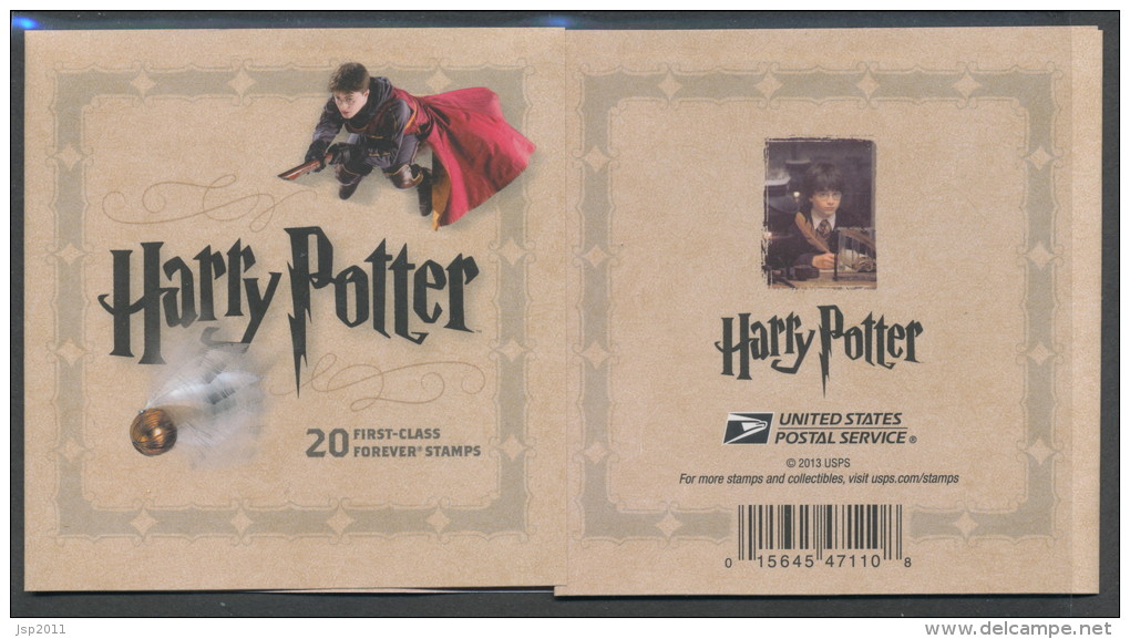 USA 2013 Scott 4825-4844, Harry Potter Forever Stamps. Booklet Of 20, WITHOUT DIE CUTS, MNH (**) - 3. 1981-...