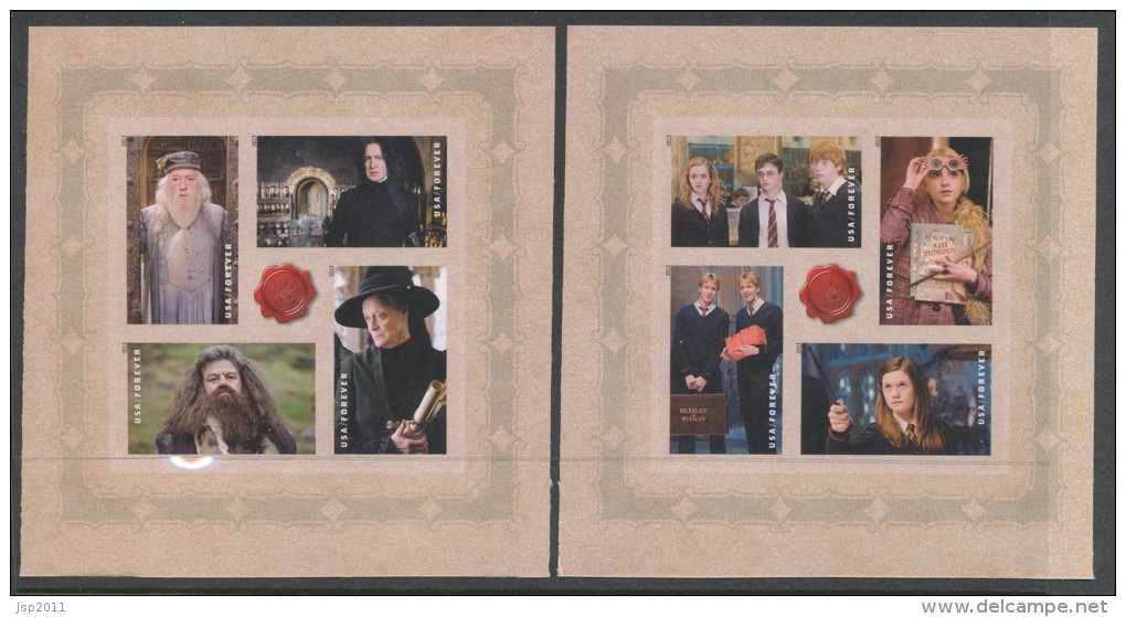 USA 2013 Scott 4825-4844, Harry Potter Forever Stamps. 5 Panes Of 4 Stamps From Booklet Of 20, NO DIE CUTS, MNH (**) - Unused Stamps