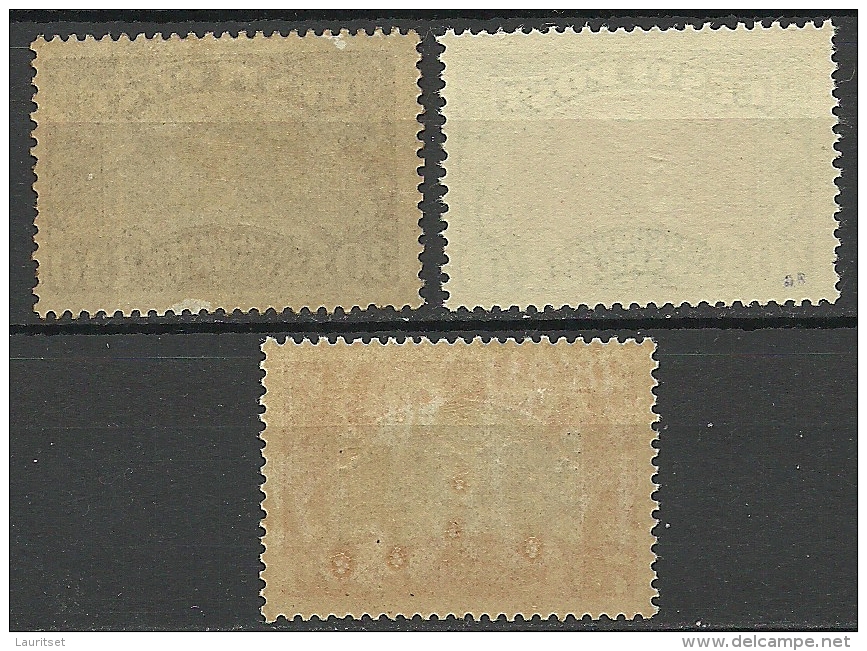 Estland Estonia Estonie 1924/27 Theater Michel 55, 56 & 62 MNH + PRINTING ERROR - Estland