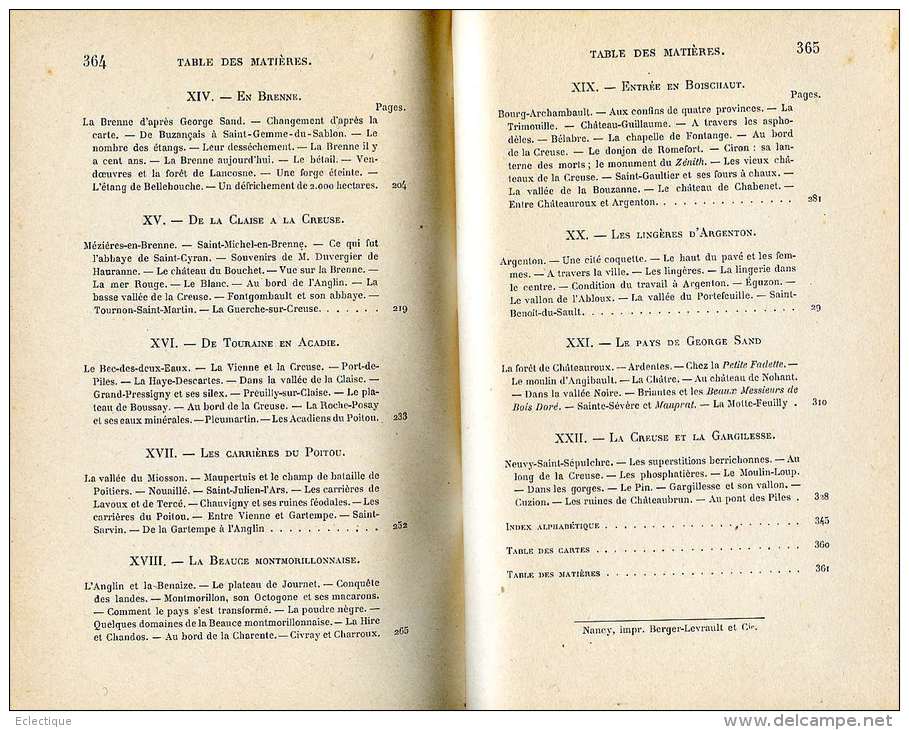 Voyage En France, Centre-Est : Berry Et Poitou Oriental, Par ARDOUIN-DUMAZET, Ed. Berger-Levrault, 1901 - Centre - Val De Loire