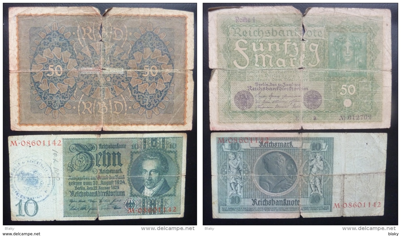 1924-  DIX REICHSMARCK- 1919-50 RBD - Other & Unclassified