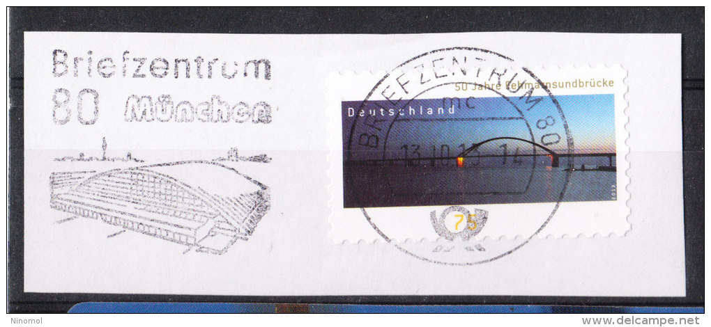 Germania   -   2013.  Ponte Fehmarnsundbrucke. Self Adhesive.  Beautiful Obliteration - Ponti